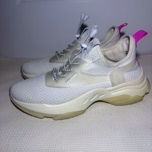 Steve Madden Women's Myles Sneaker 10M White/Ivory Pink Shoes Comfort